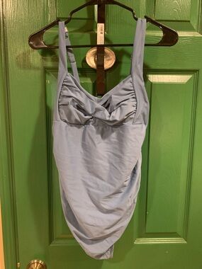 Cupshe Light Blue One-Piece Swimsuit